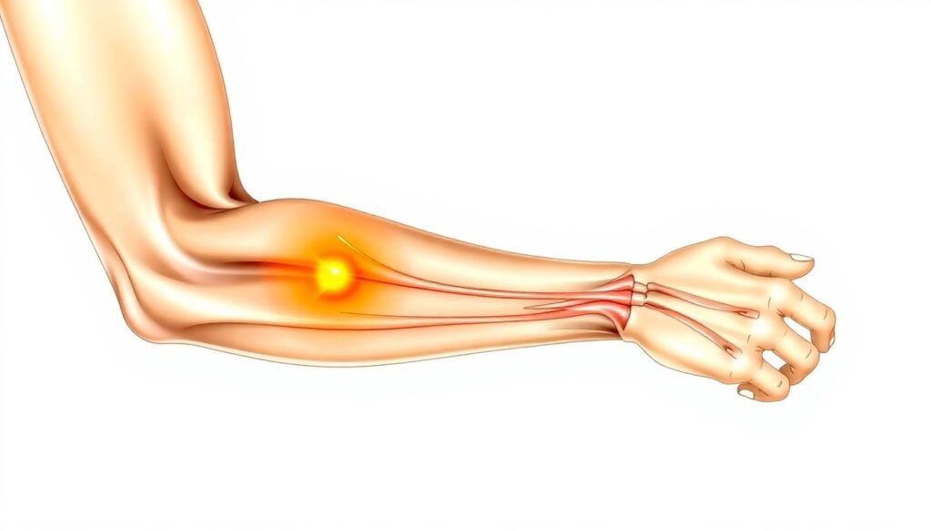 Теннисный локоть: симптомы и лечение травмы - иллюстрация