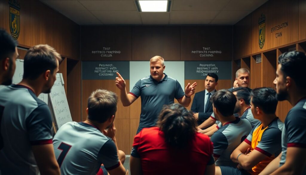 Роль капитана в команде: лидерство в раздевалке - иллюстрация
