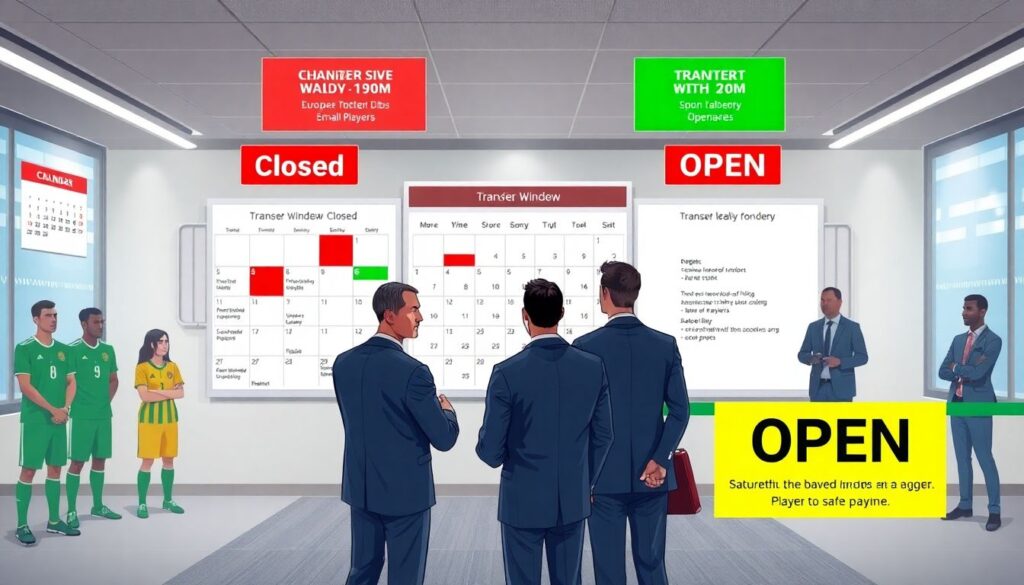 Почему трансферное окно закрывается в разное время в разных странах - иллюстрация