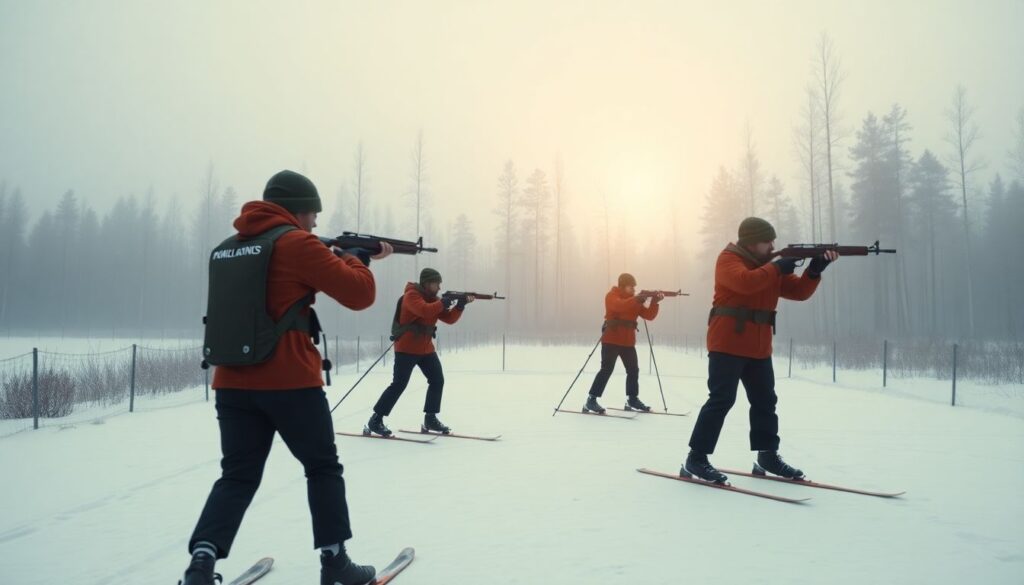 История возникновения биатлона: как появился и развивался зимний вид спорта История возникновения биатлона - иллюстрация
