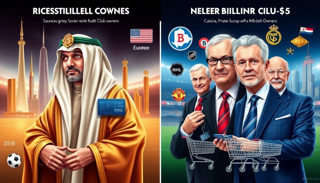 Топ самых богатых владельцев спортивных клубов в мире Топ самых богатых владельцев спортивных клубов - иллюстрация