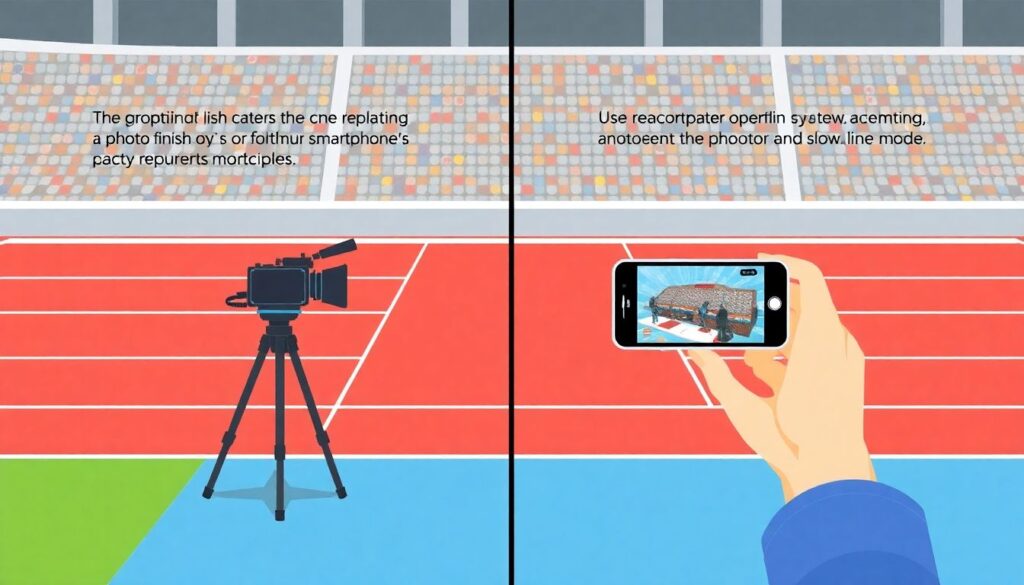 Что такое фотофиниш в спорте и как он работает на соревнованиях Что такое фотофиниш и как он работает - иллюстрация