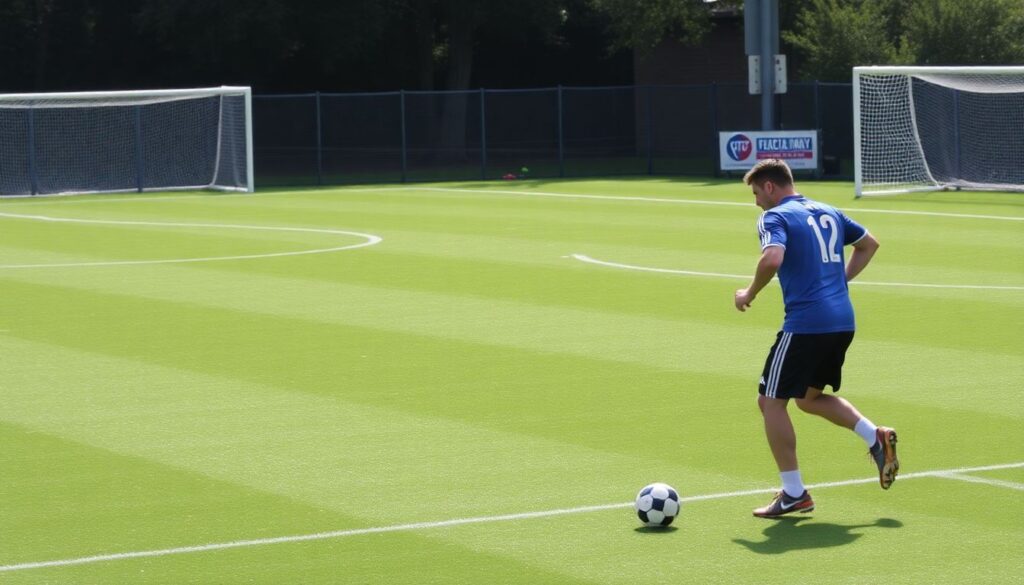 Влияние высоты газона на скорость мяча в футболе и точность ударов Влияние высоты газона на скорость мяча - иллюстрация