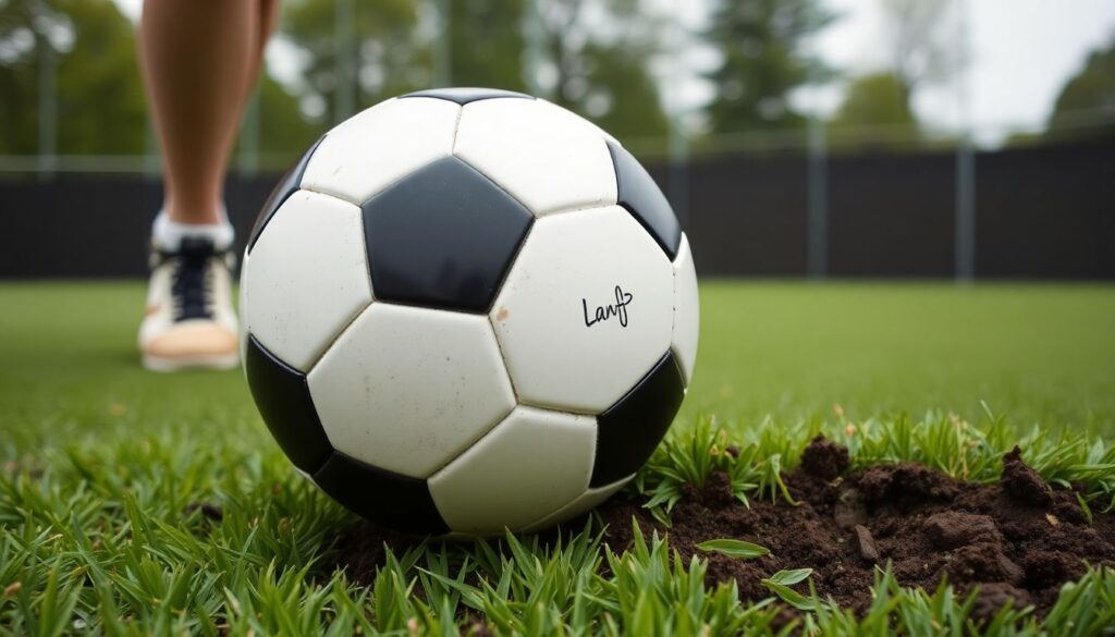 Влияние высоты газона на скорость мяча в футболе и точность ударов Влияние высоты газона на скорость мяча - иллюстрация