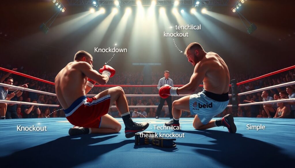 Что такое нокдаун и нокаут и в чем разница между ними в боксе Что такое нокдаун и нокаут — в чем разница - иллюстрация
