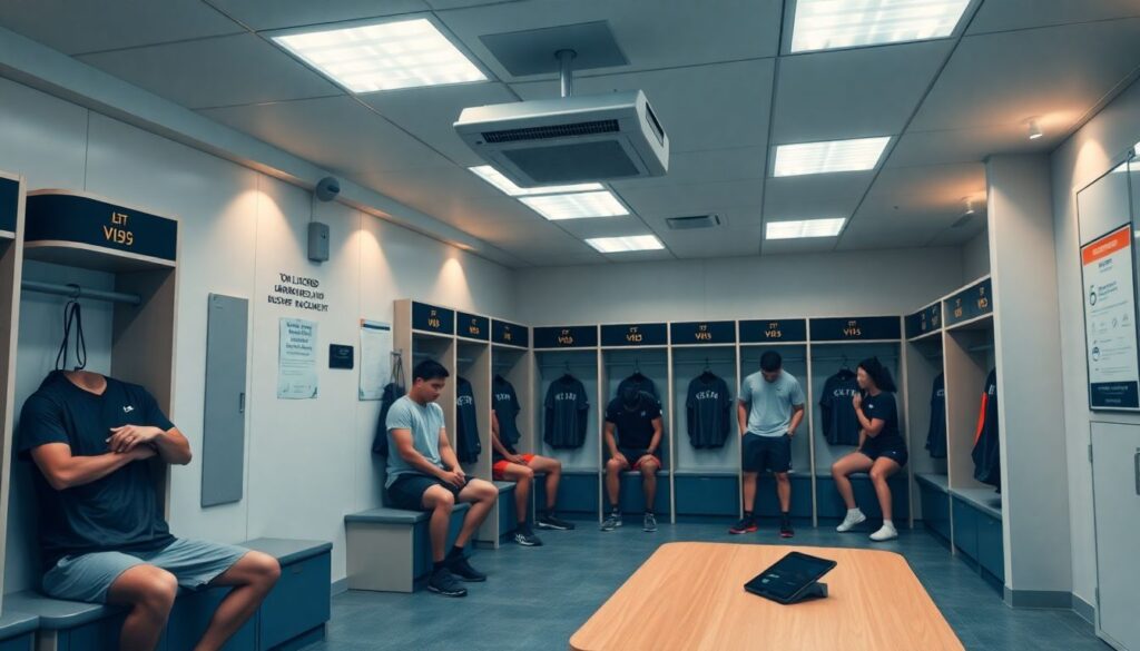 Влияние музыки в раздевалке на настрой команды и результаты матчей Влияние музыки в раздевалке на настрой команды - иллюстрация