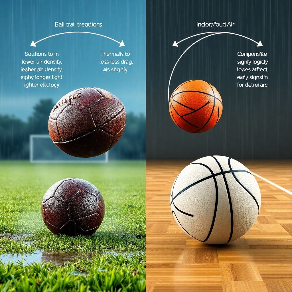 Влияние влажности воздуха на полет мяча