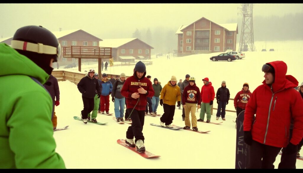 История возникновения сноубординга - иллюстрация