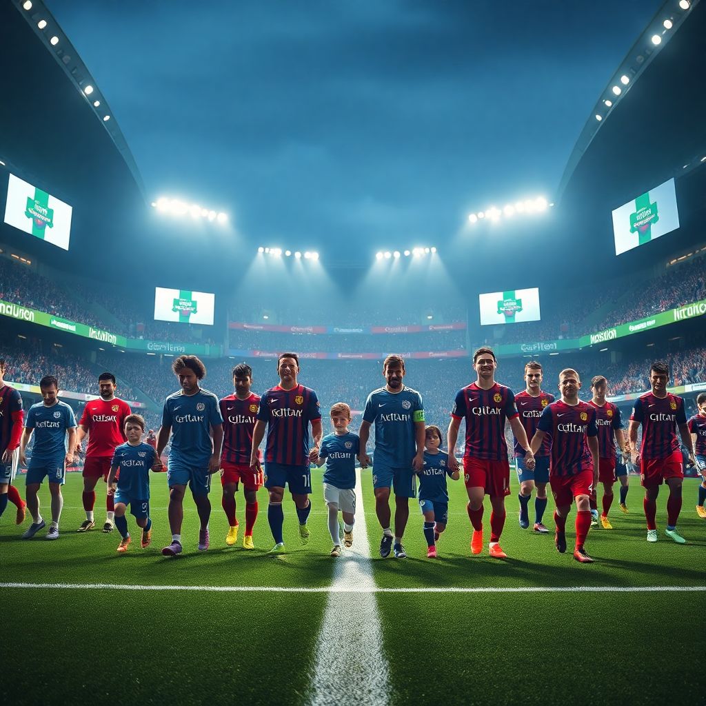 Почему футболисты выходят на поле за руку с детьми (подробно о кампаниях)