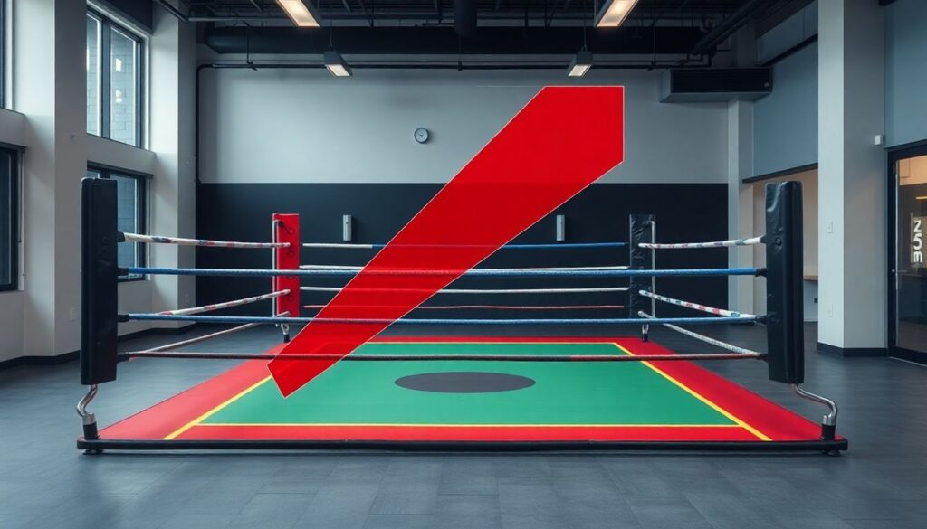 Влияние размера ринга на тактику боксера - иллюстрация