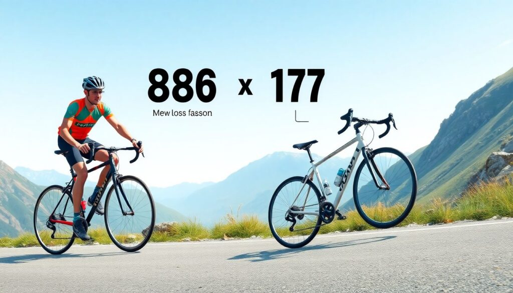 Влияние веса велосипеда на скорость гонщика - иллюстрация