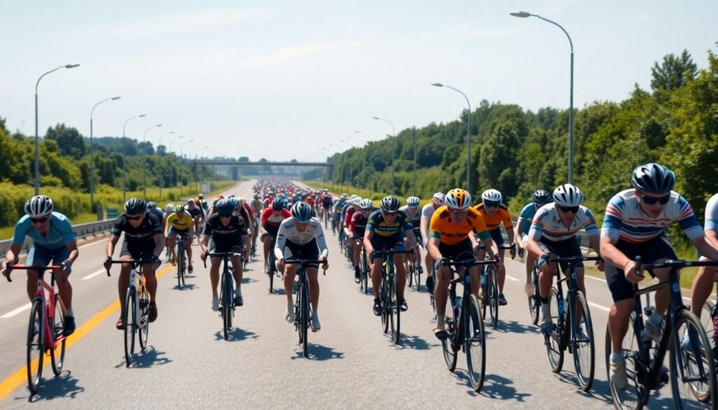 Что такое пелотон в велоспорте - иллюстрация