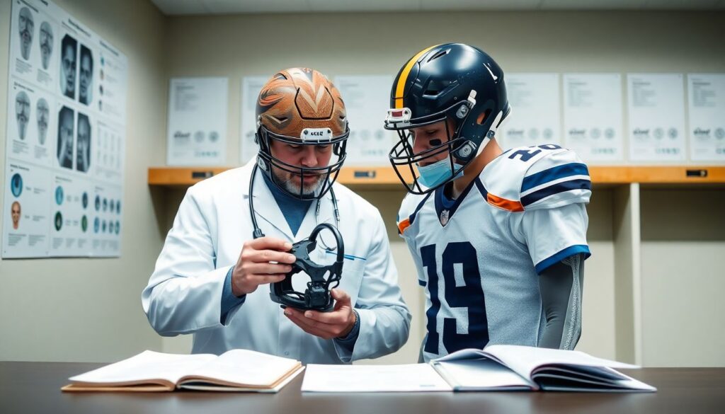 Почему футболисты носят защитные маски на лице и от чего они защищают Почему футболисты носят маски на лице (защитные) - иллюстрация