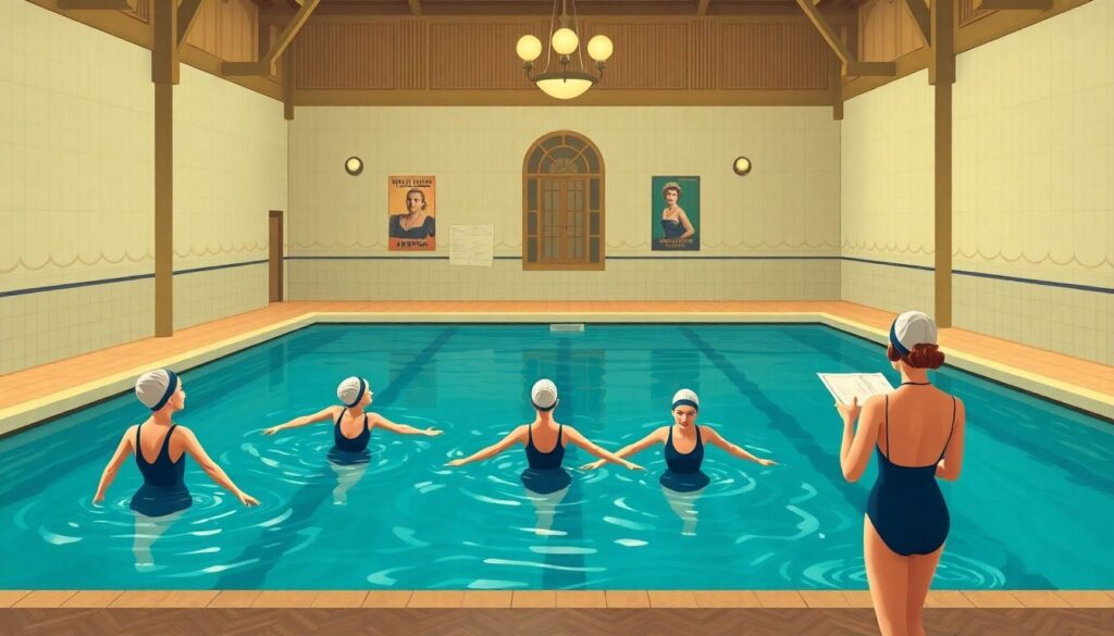 История возникновения синхронного плавания - иллюстрация
