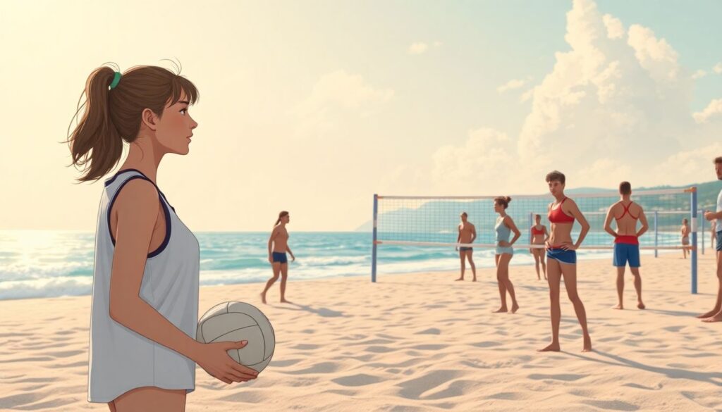 История возникновения пляжного волейбола - иллюстрация