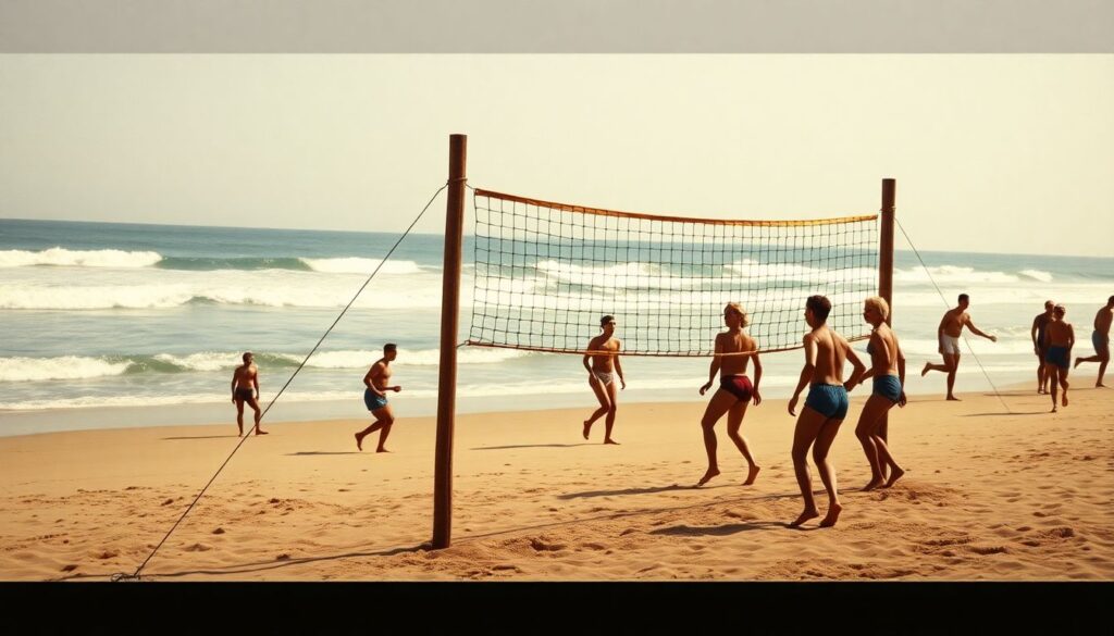 История возникновения пляжного волейбола - иллюстрация