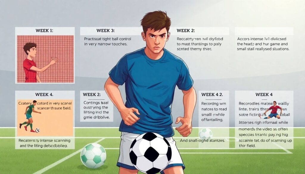 Почему футболисты не смотрят на мяч при дриблинге - иллюстрация