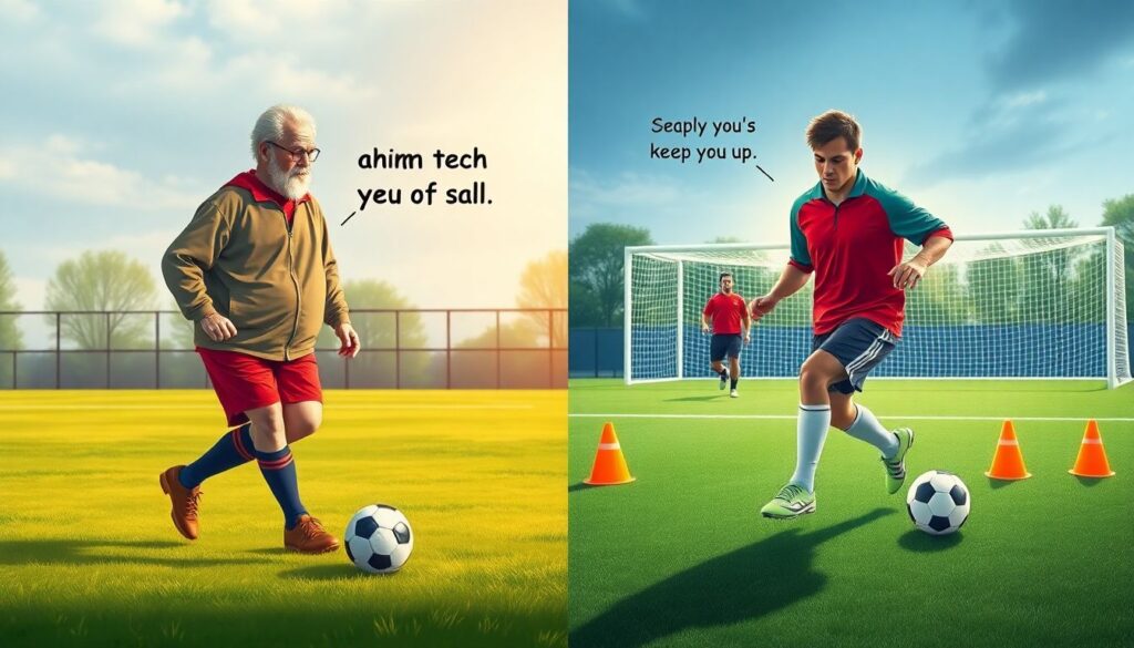 Почему футболисты не смотрят на мяч при дриблинге - иллюстрация