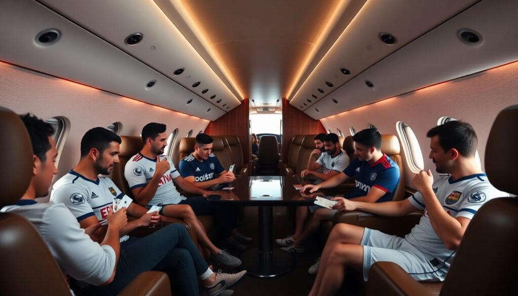 Почему футболисты играют в карты в самолете - иллюстрация