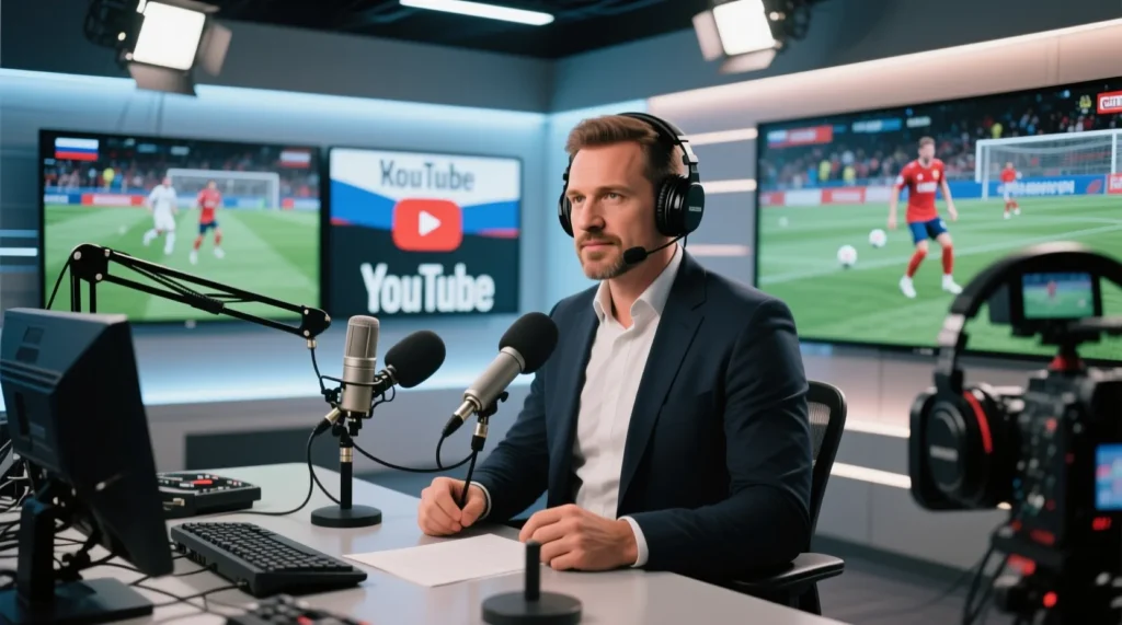 Мастера микрофона: лучшие футбольные комментаторы современности и их фразы. - иллюстрация