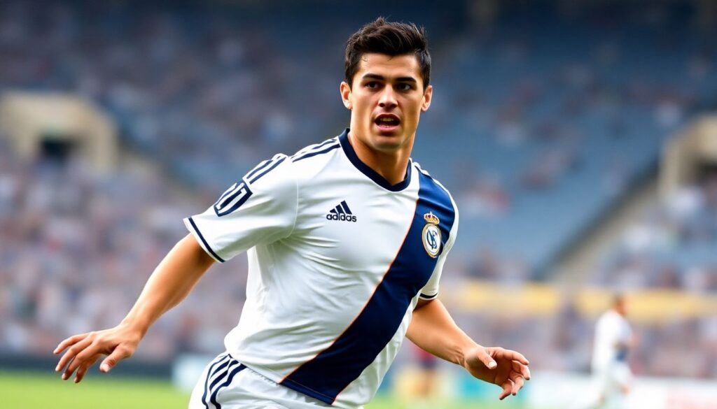 Великие нападающие, которые прославили 9 номер в футболе своими голами. - иллюстрация