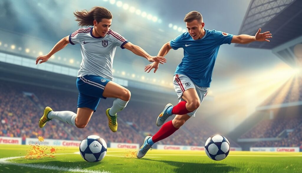 Великие нападающие, которые прославили 9 номер в футболе своими голами. - иллюстрация