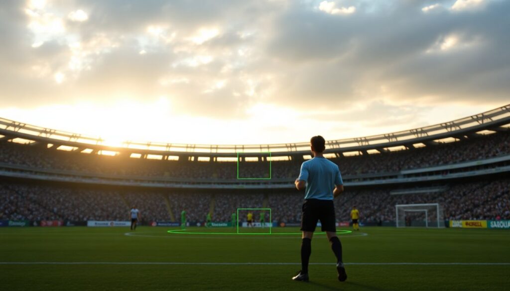 Спорные решения арбитров: как Var фиксирует офсайд в футболе Спорные решения арбитров: как фиксируется офсайд в футболе с помощью VAR. - иллюстрация