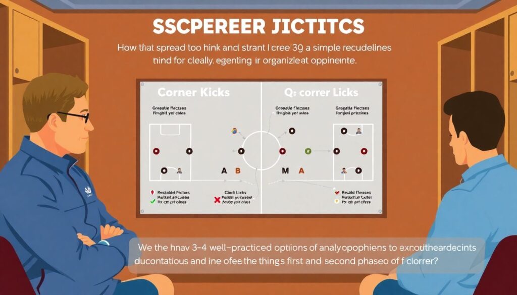 Тактика розыгрыша стандартов: как подавать угловой удар в футболе эффективнее Тактика розыгрыша стандартов: как подавать угловой удар в футболе эффективнее. - иллюстрация