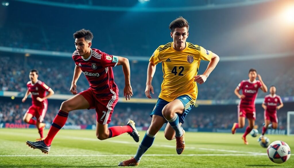 Скоростные замеры футболистов: кто самый быстрый игрок в мире по км/ч сейчас Скоростные замеры игроков: кто самый быстрый футболист в мире км/ч сейчас. - иллюстрация