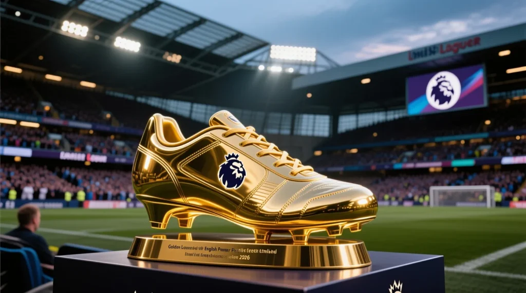 Награда лучшему голеадору Англии: кто заберет трофей золотая бутса английской премьер-лиги. - иллюстрация