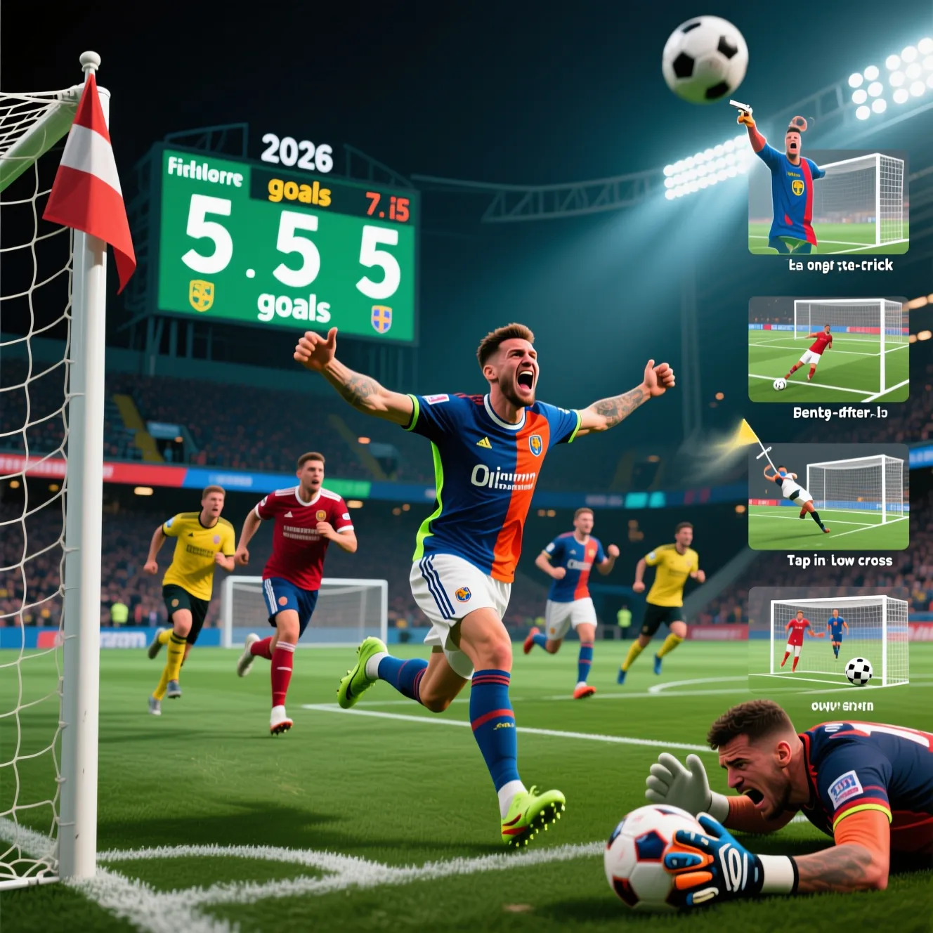 Объяснение редкого термина: забить пять мячей в игре или пента трик это подвиг.