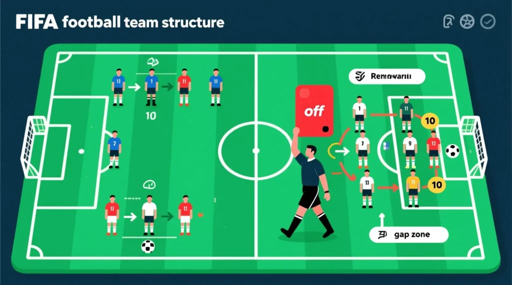 Информация для начинающих болельщиков: сколько игроков в футбольной команде на поле. - иллюстрация