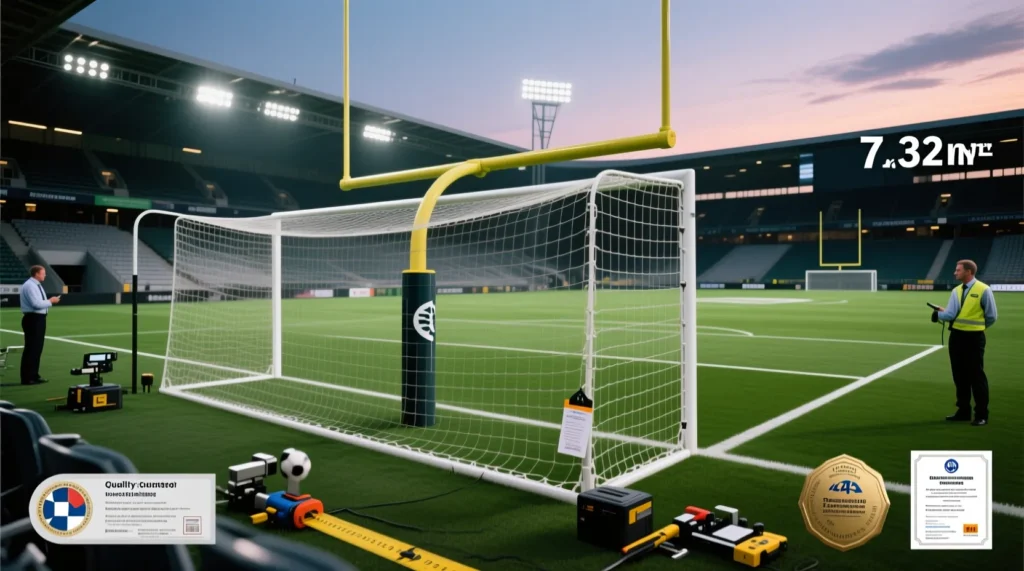 Стандарты оборудования стадионов: какова точная ширина футбольных ворот в метрах. - иллюстрация