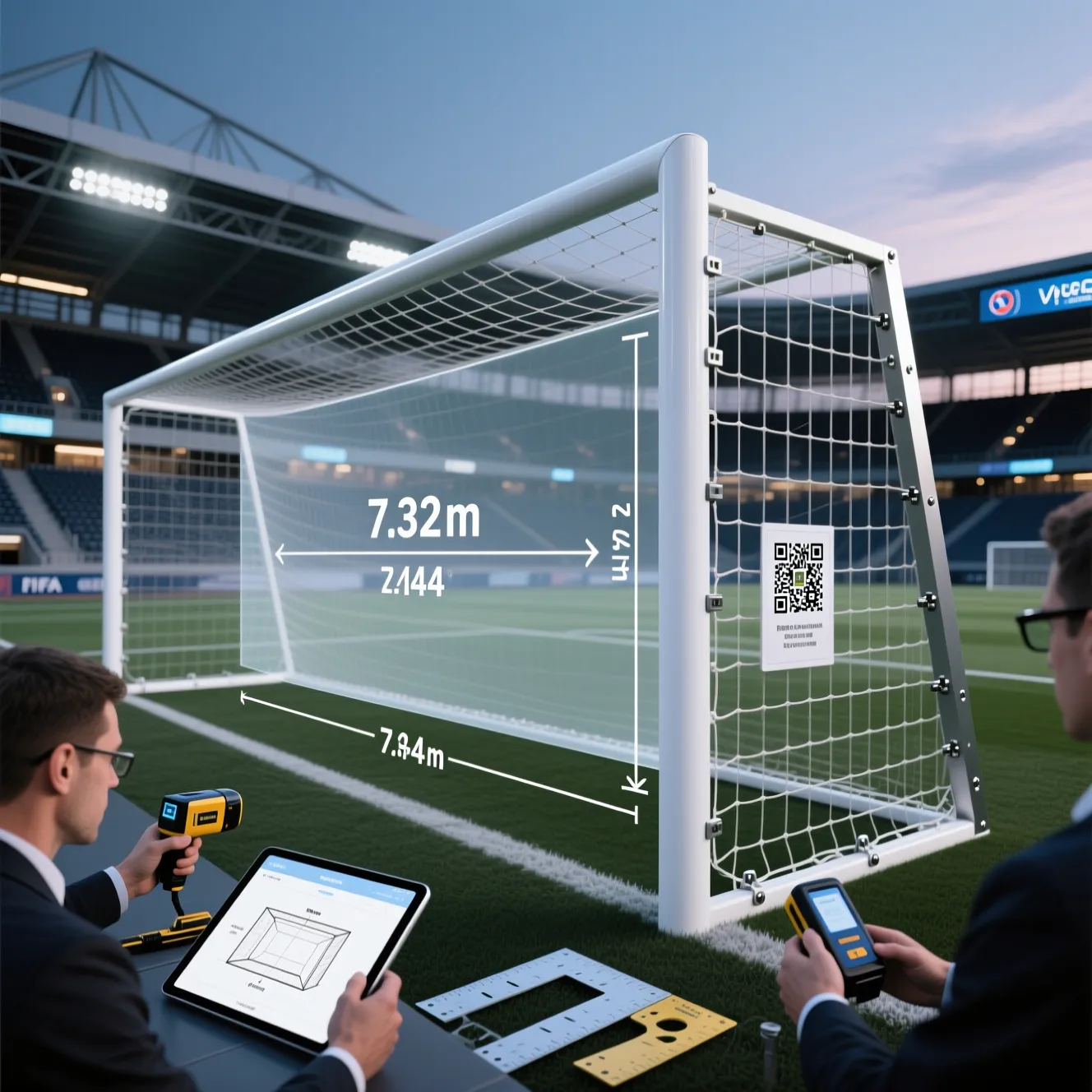 Стандарты оборудования стадионов: какова точная ширина футбольных ворот в метрах.