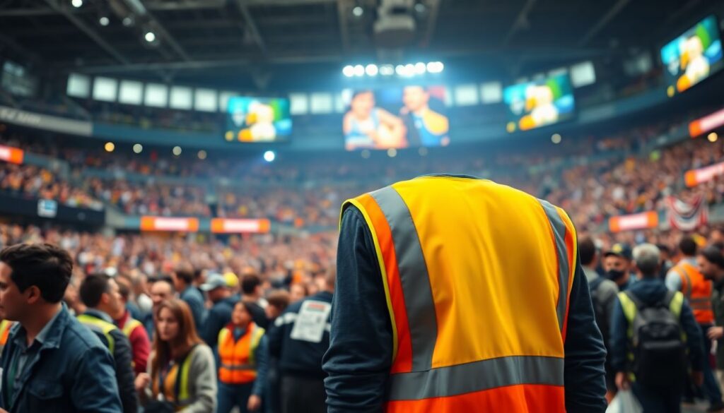 Обязанности персонала на матче: что именно делает стюард футбол во время игры. - иллюстрация