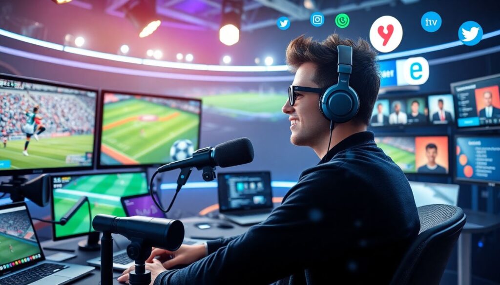 Мастера микрофона: лучшие футбольные комментаторы современности и их фразы. - иллюстрация