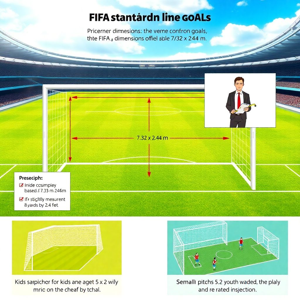 Официальные размеры футбольных ворот по международным стандартам ФИФА Официальные размеры футбольных ворот согласно международным стандартам ФИФА.