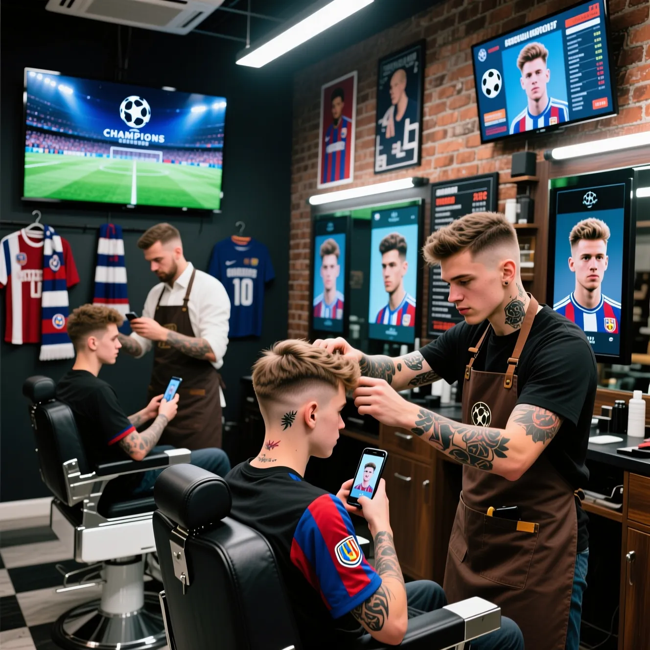 Тренды в барбершопах: самые популярные футбольные причёски среди молодежи.