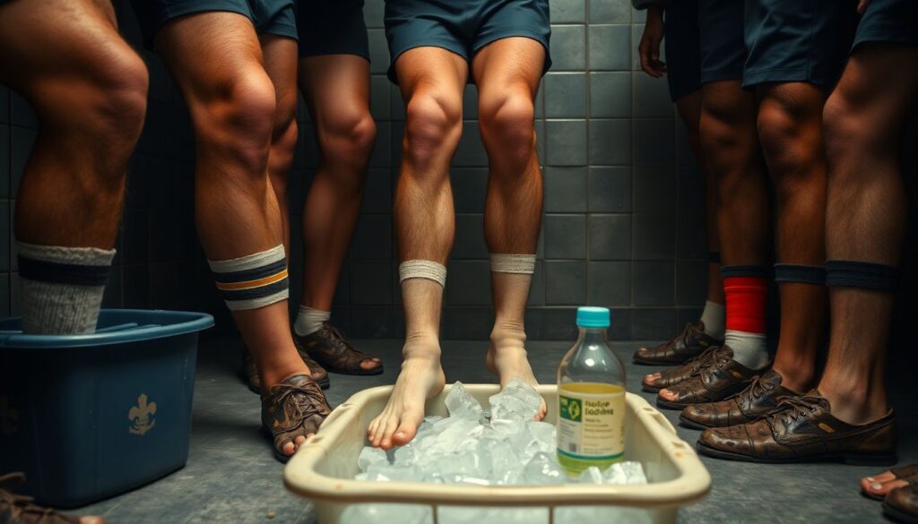 Особенности физиологии атлетов: как выглядят ноги футболистов после нагрузок Особенности физиологии атлетов: как выглядят ноги футболистов после нагрузок. - иллюстрация