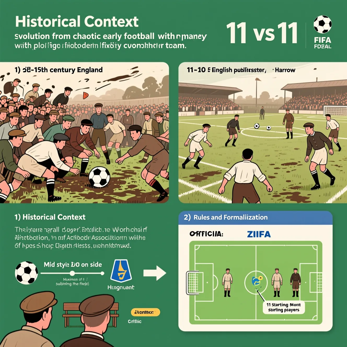 Почему по правилам ФИФА в футбольной команде 11 человек выходят на поле.