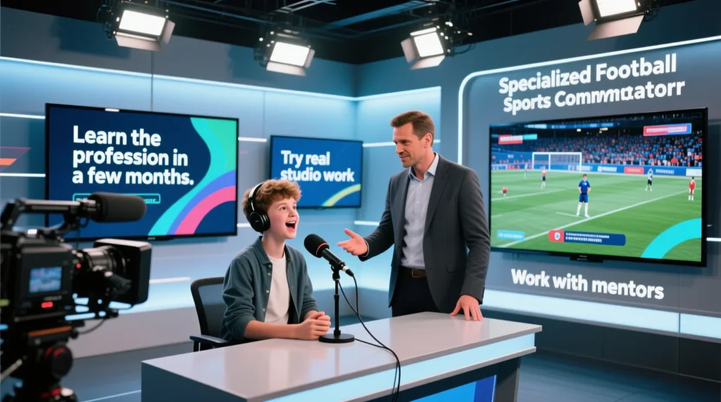 Профессия спортивного журналиста: как стать успешным комментатор футбола на ТВ. - иллюстрация