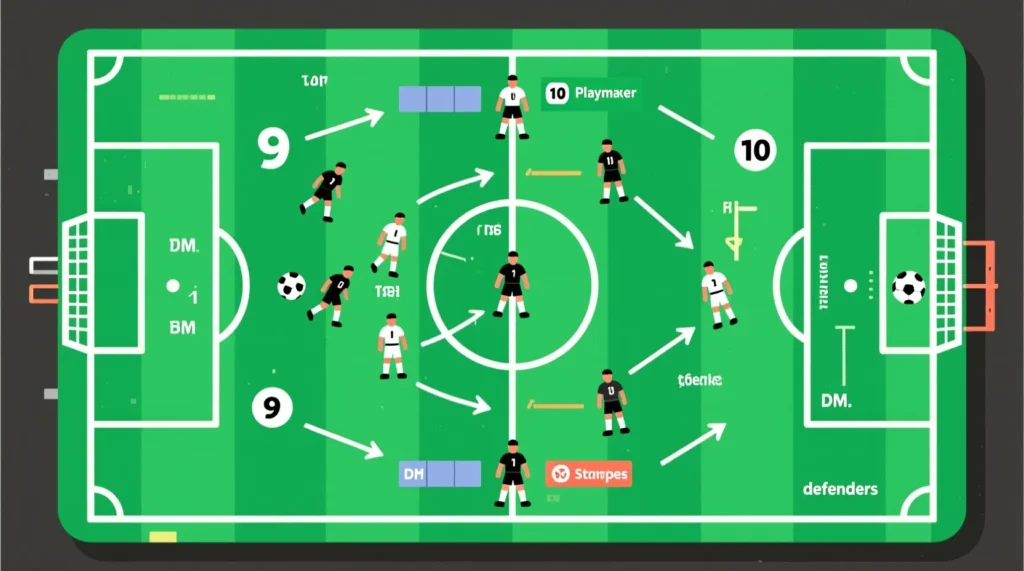 Роль наконечника атак: что означает классическая цифра 9 в футболе для тактики. - иллюстрация
