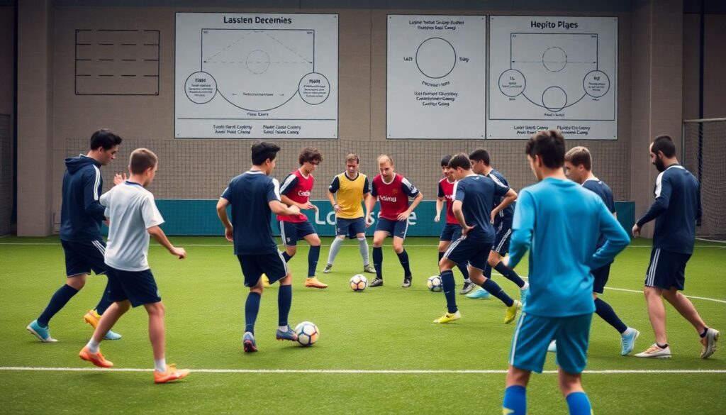 Короткий пас и современная тики така: стилистика игры как путь к победе Стилистика игры через короткий пас: современная тики така это путь к победе. - иллюстрация