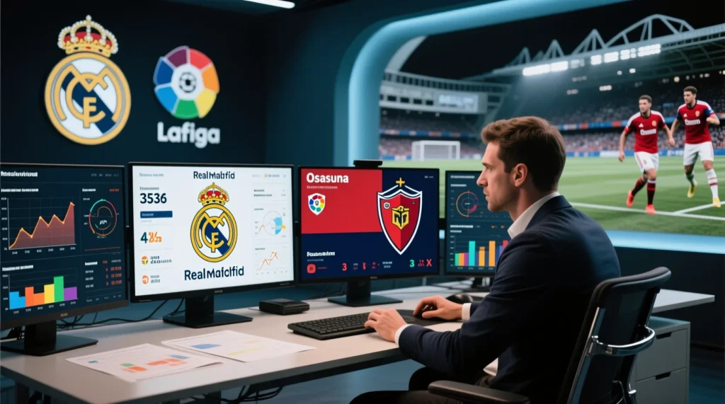 Предматчевая аналитика и ставки на Ла Лигу: реал осасуна прогноз экспертов Предматчевая аналитика и ставки на Ла Лигу: подробный реал осасуна прогноз от спортивных экспертов. - иллюстрация