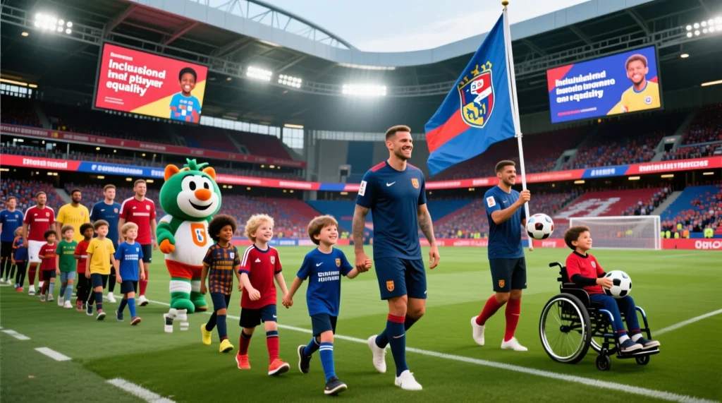 Почему дети выводят футболистов на поле: история красивой традиции История возникновения красивой традиции: почему дети выводят футболистов на поле перед матчем. - иллюстрация