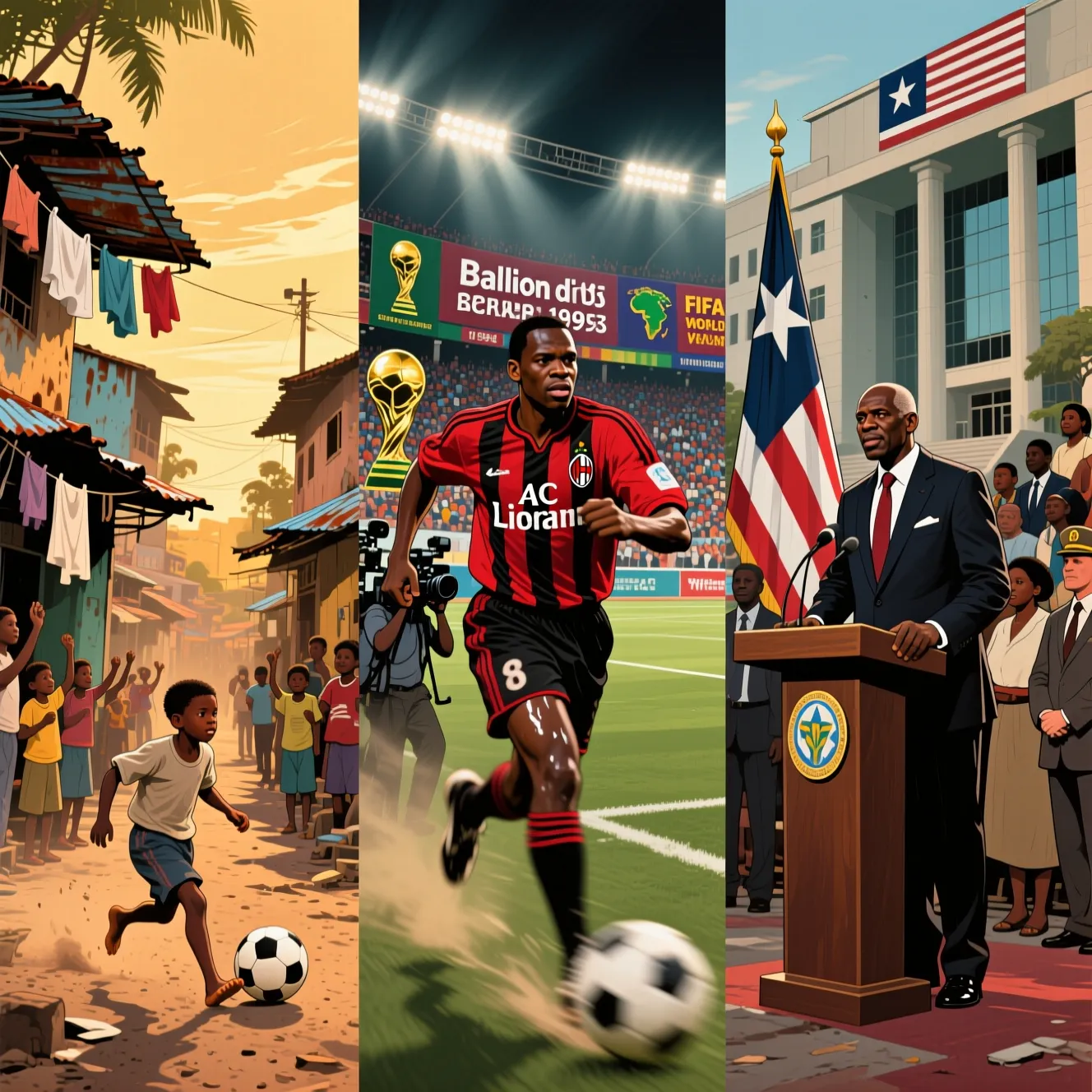 Путь от футбольного «Золотого мяча» до политики: как джордж веа стал президентом своей страны.