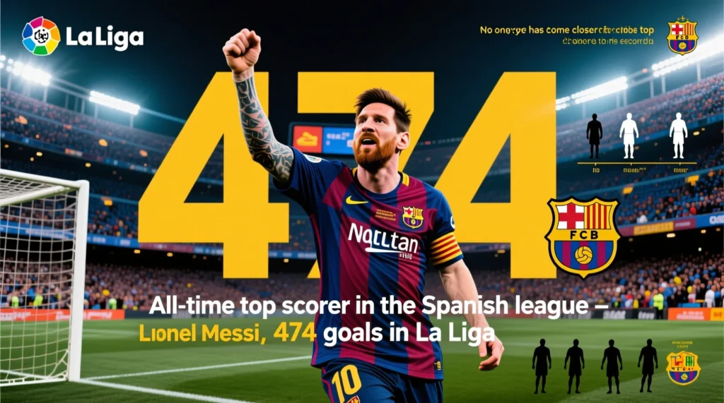 Рекорды чемпионата Испании: лучшие бомбардиры ла лиги за всю историю результативности. - иллюстрация