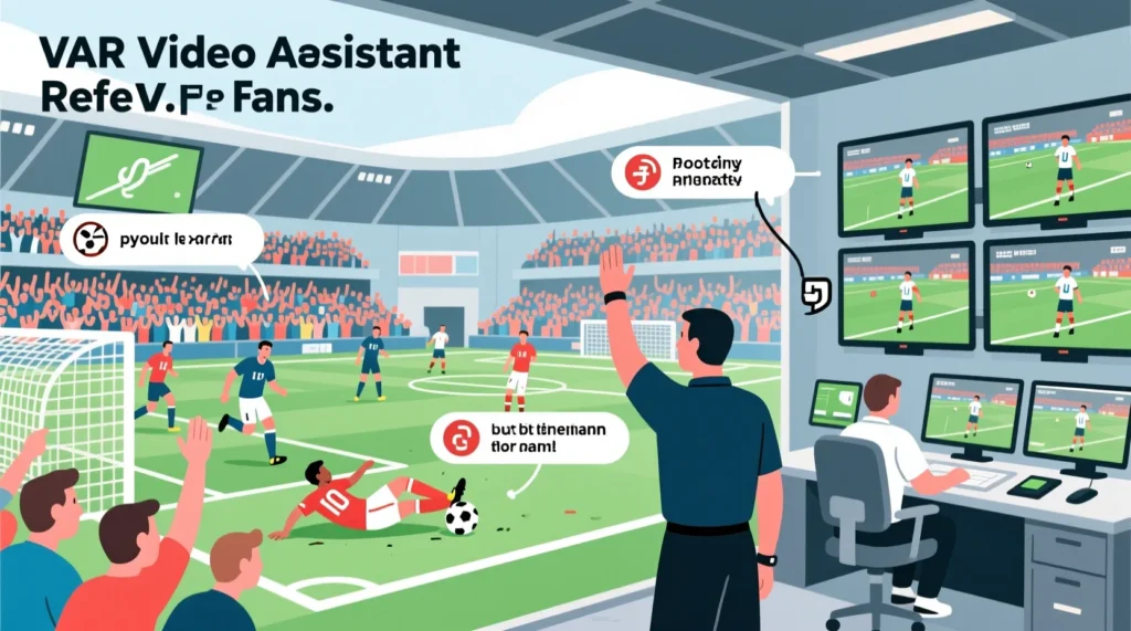 Обучающее видео для болельщиков: что такое вар в футболе и когда арбитр его смотрит. - иллюстрация