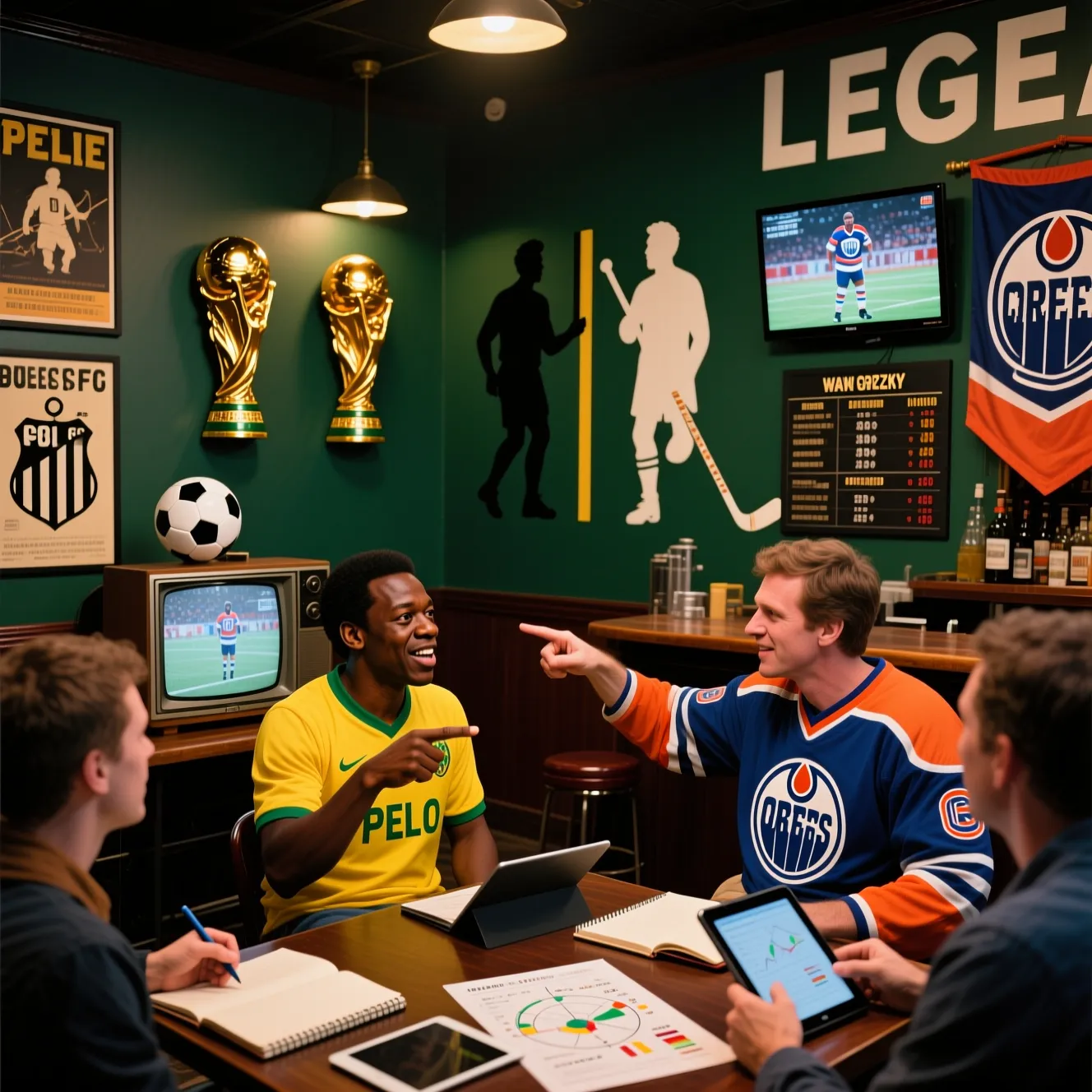 Спортивные параллели: почему футбольные фанаты считают, что уэйн гретцки — Пеле хоккея Спортивные параллели: футбольные фанаты часто спорят о том, что уэйн гретцки — это Пеле от мира хоккея.