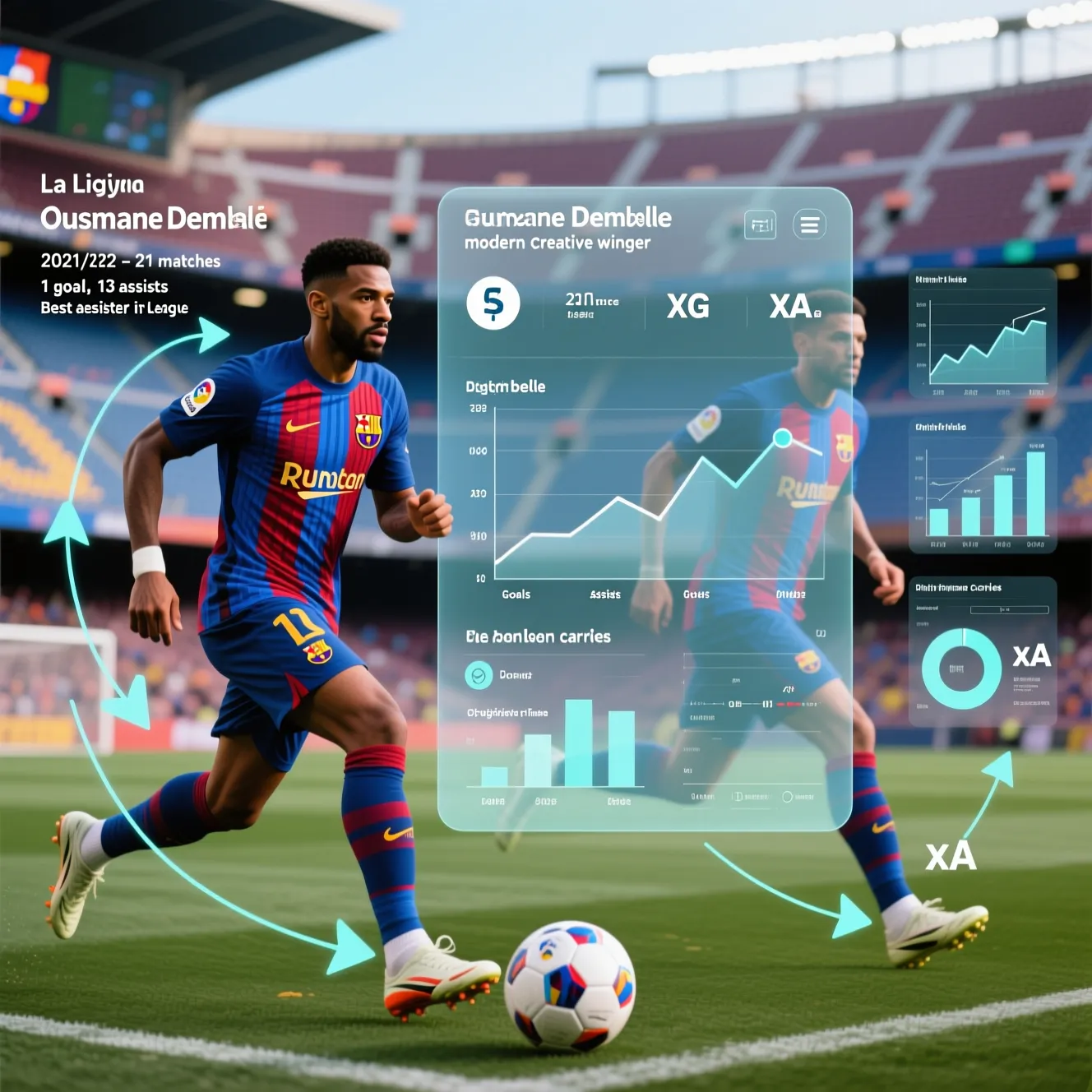 Голевые передачи и результативность вингера: какая актуальная дембеле статистика в текущем сезоне.